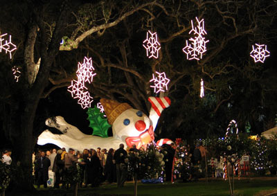 Mr. Bingle, formerly the one that adorned Maison Blanche on Canal Street now has a permenant home at Celebration in the Oaks at City Park in New Orleans